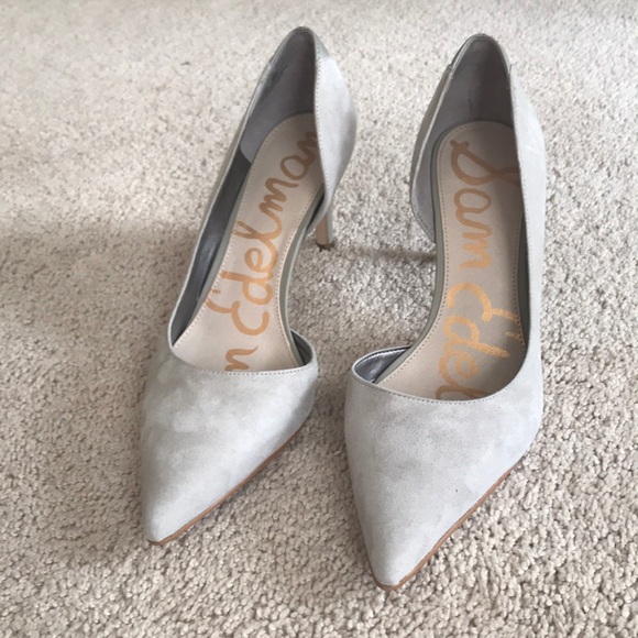 sam edelman grey heels